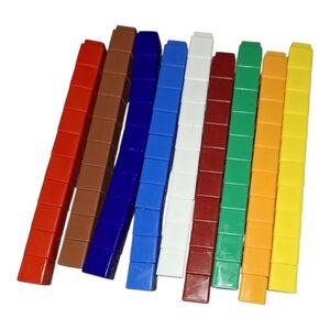 Colorful Interlocking Cubes Set Didax Unifix Cubes 100 Unisex